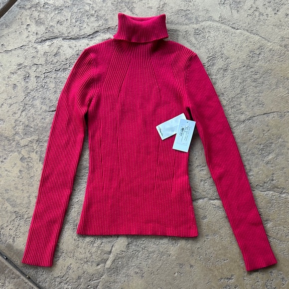 3.1 Phillip Lim Vibrant Pink Turtleneck Sweater - Picture 1 of 2